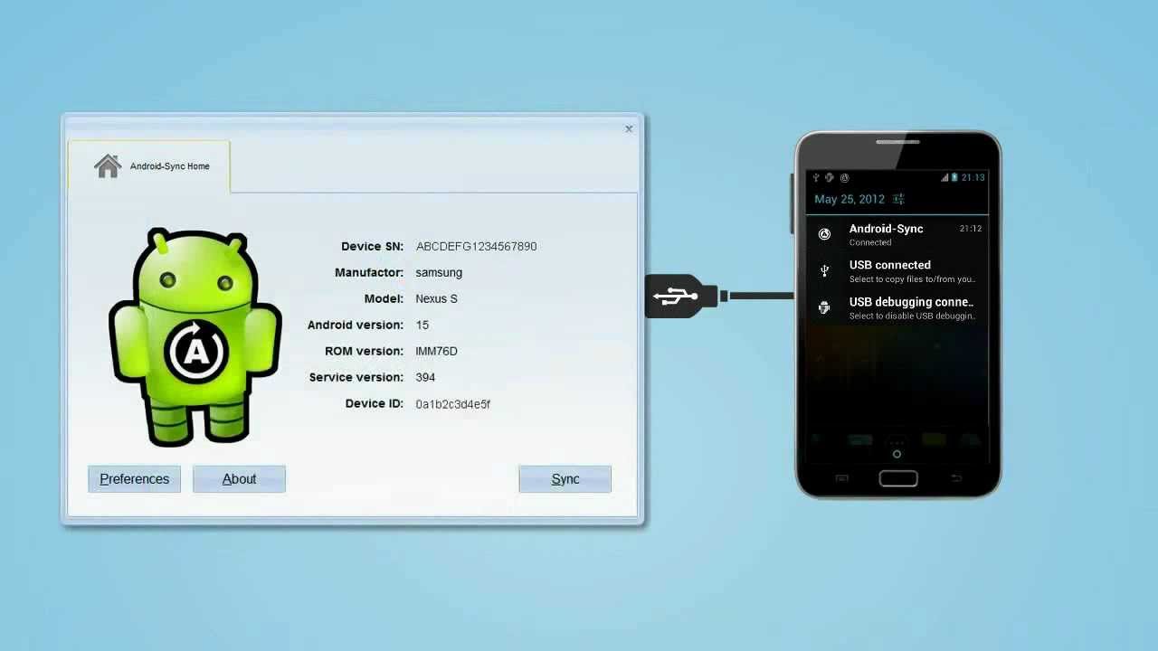 How to USB sync Android with Outlook