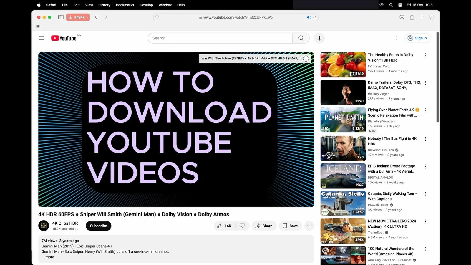 Cách Tải Video YouTube từ Máy Tính Bàn bằng Any4K.com